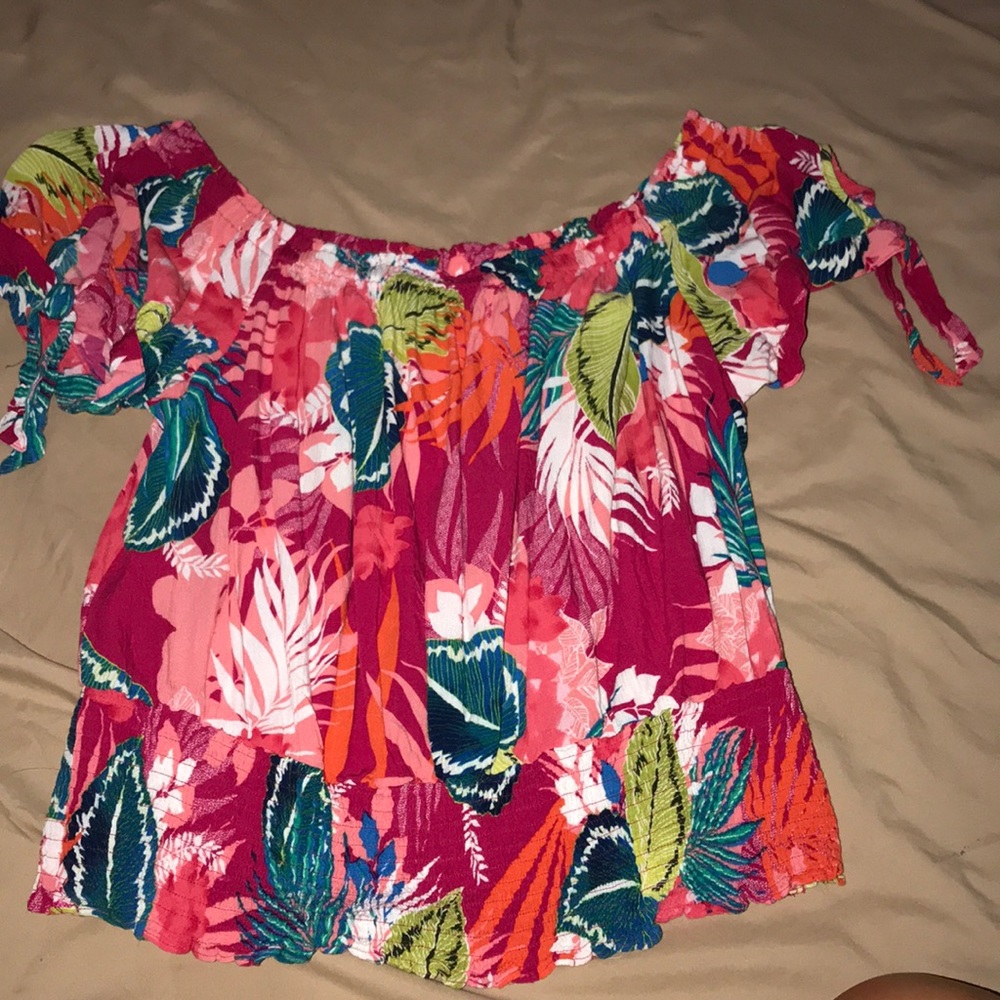 Floral off the shoulder top